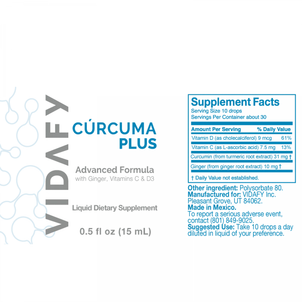 Vidafy Turmeric (curcumin) with BioMs