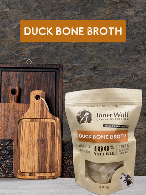 Inner Wolf Duck Bone Broth 400g Dog Treats Sunshine Coast