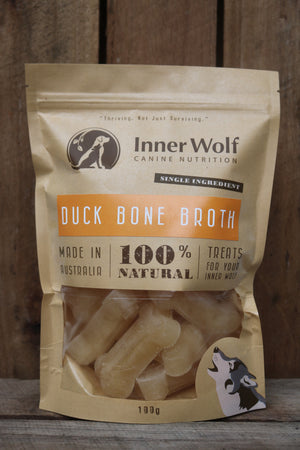 Inner Wolf Duck Bone Broth 100g Dog Treats Sunshine Coast